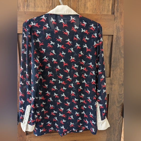 Pink Martini sheer blouse - Picture 2 of 4